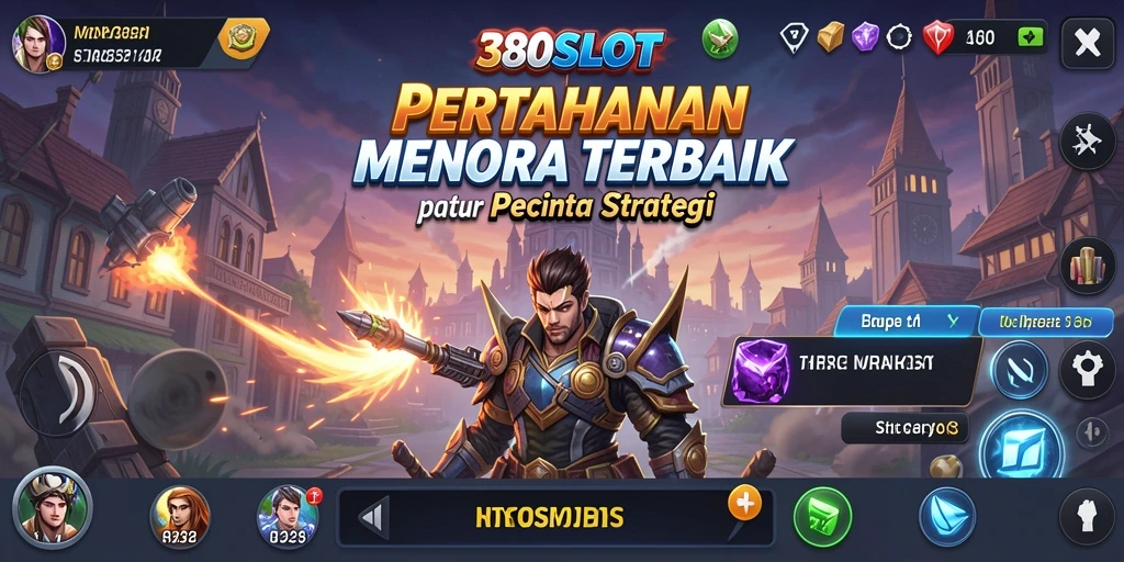 Tampilan gameplay menara pertahanan yang menegangkan di 380SLOT.