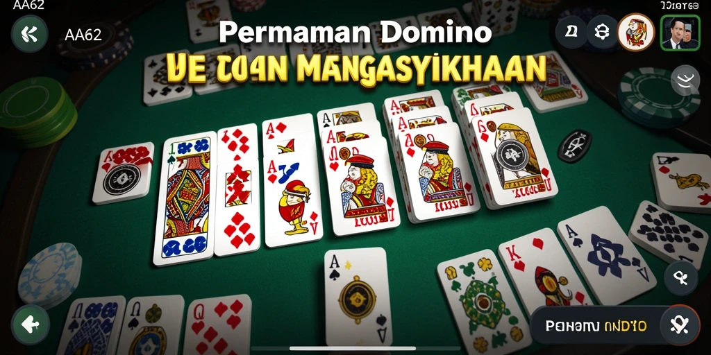 Screenshot gameplay seru AA62 yang menunjukkan aksi domino.