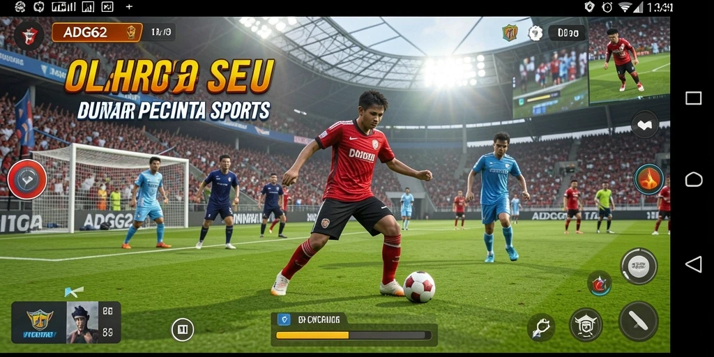 Tampilan gameplay seru dalam ADG62 dengan aksi olahraga yang mendebarkan.