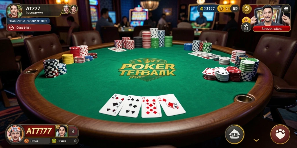Tampilan gameplay Poker yang menarik dan interaktif.