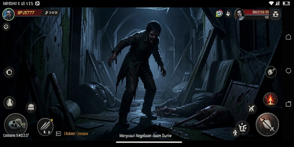 Tampilan gameplay BPJS777 yang menegangkan dan mencekam.