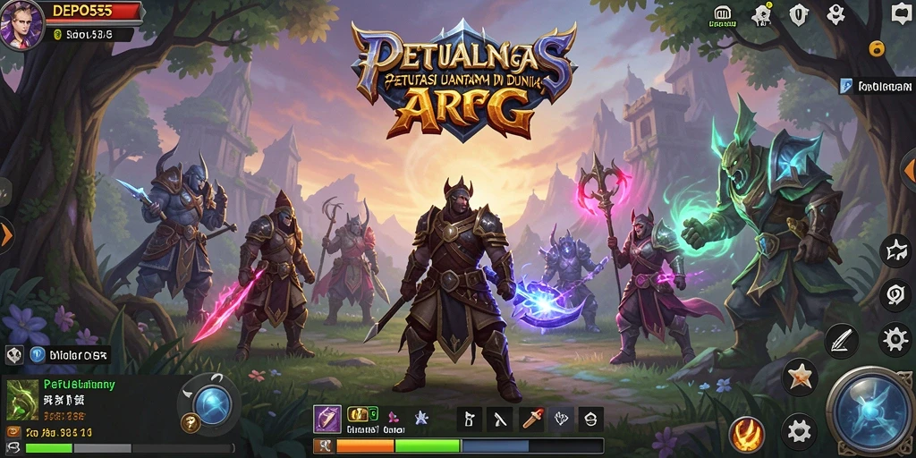 Screenshot menunjukkan pertarungan seru dalam dunia ARPG.