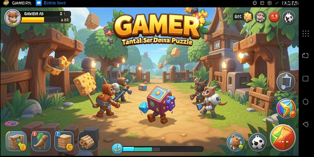 Tangkapan layar utama GAMERP menampilkan gameplay puzzle yang seru.