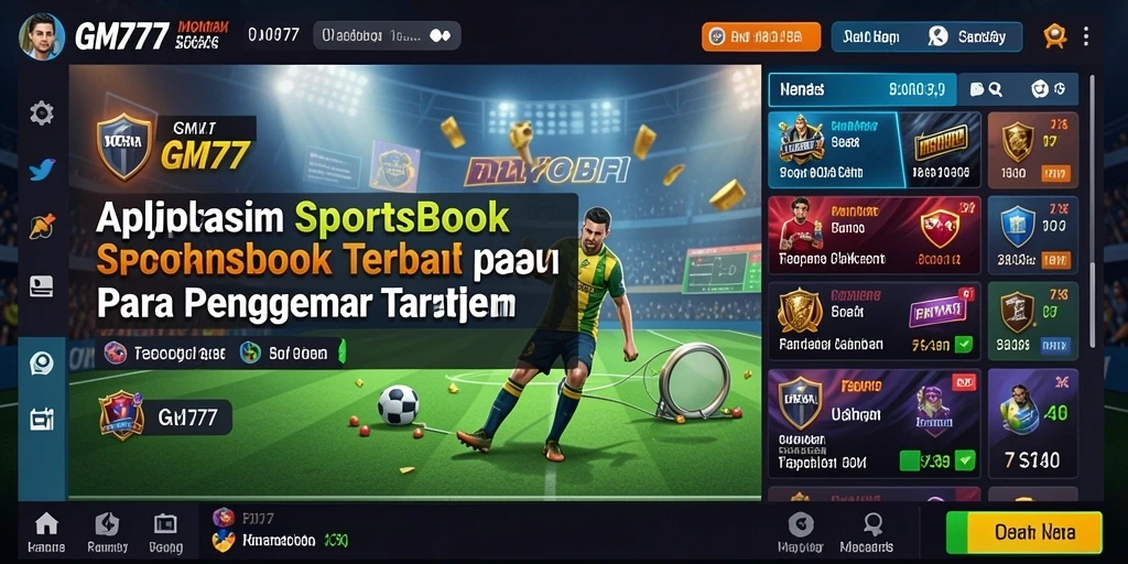 Screenshot gameplay GM777 menampilkan antarmuka taruhan olahraga yang menarik.