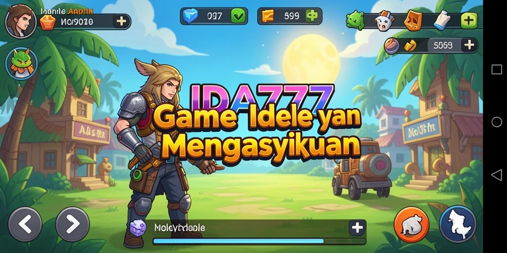 Screenshot gameplay <strong>IDA777</strong> menunjukkan karakter sedang bekerja menghasilkan sumber daya.