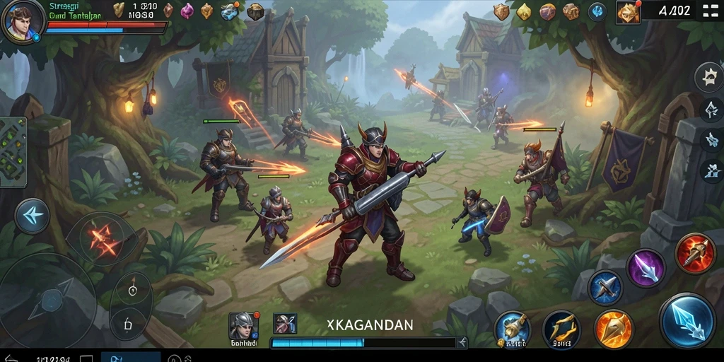 Tampilan gameplay menarik dengan strategi mendalam di KAGANDAN.