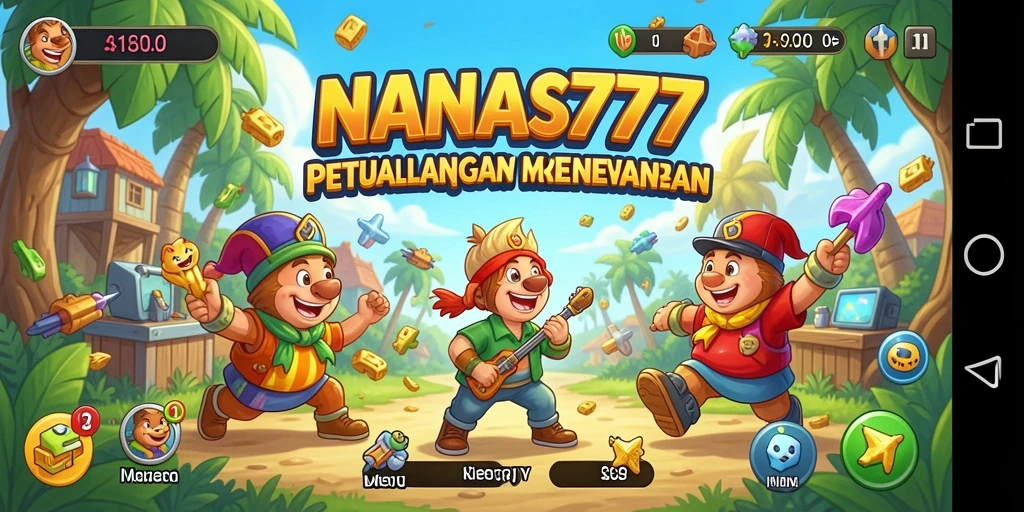 Screenshot utama NANAS777 menunjukkan aksi seru dalam permainan Arcade.