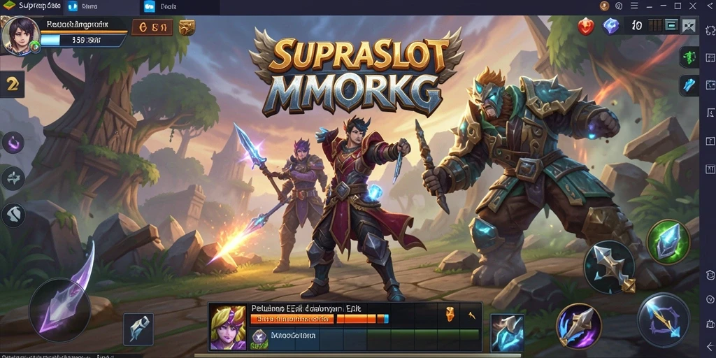 Tampilan gameplay epik <strong>SUPRASLOT</strong> di dunia MMORPG.